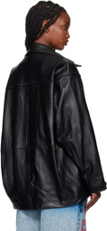 doublet Black Mountain Leather Jacket
