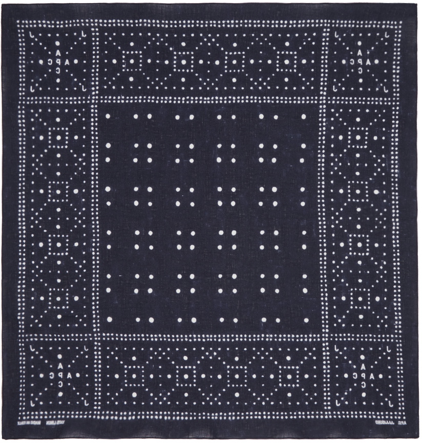 A.P.C. Navy JJJJound Edition Scarf