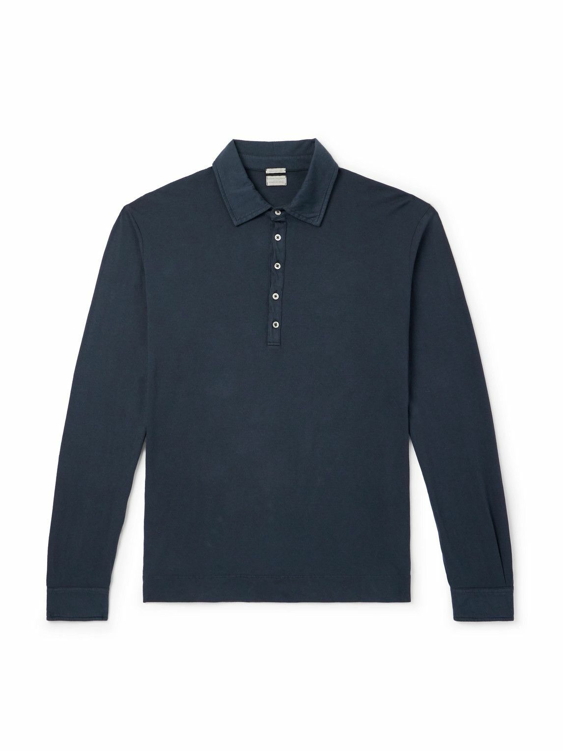 Massimo Alba - Ischia Cotton and Cashmere-Blend Jersey Polo Shirt - Blue