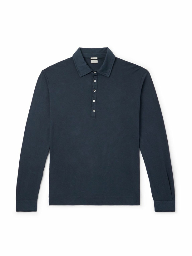 Photo: Massimo Alba - Ischia Cotton and Cashmere-Blend Jersey Polo Shirt - Blue