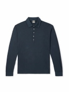Massimo Alba - Ischia Cotton and Cashmere-Blend Jersey Polo Shirt - Blue