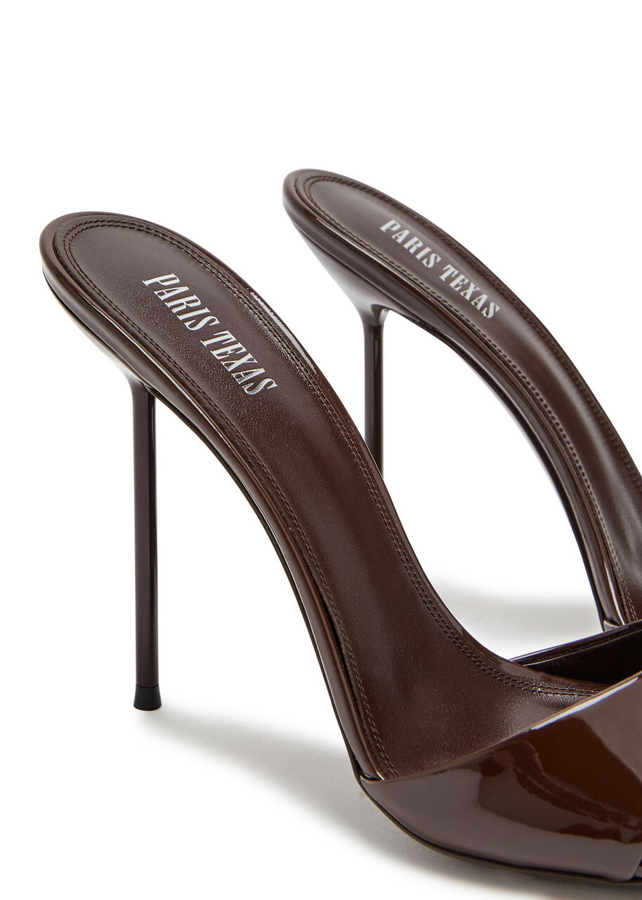 Paris Texas Lidia 105 Patent Leather Mules Brown