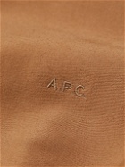 A.P.C. - Logo-Embroidered Cotton-Jersey Jacket - Brown