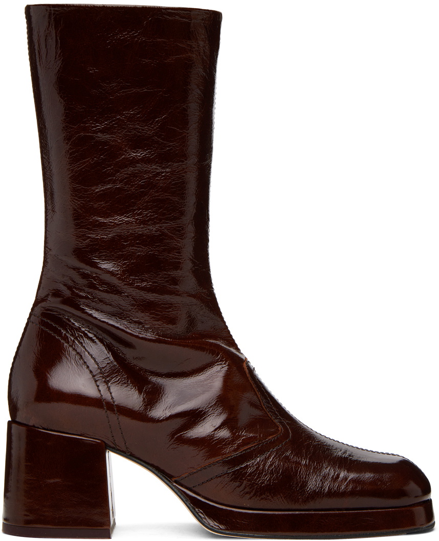 Miista Burgundy Cass Boots MIISTA