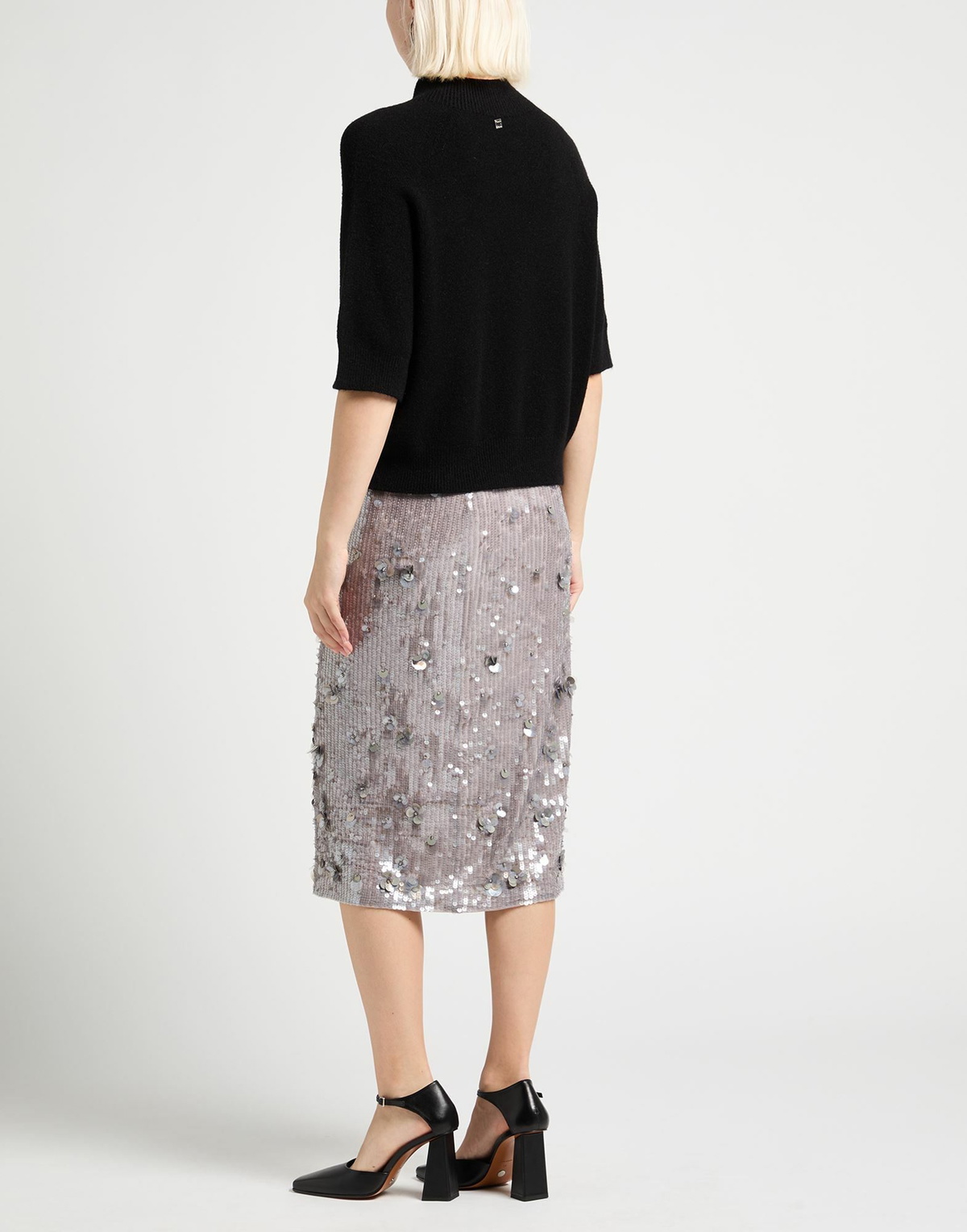 Manila Grace Womens Turtleneck in Black