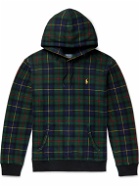 Polo Ralph Lauren - Logo-Embroidered Checked Cotton-Blend Jersey Hoodie - Multi