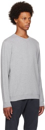 Sunspel Grey V-Stitch Sweatshirt