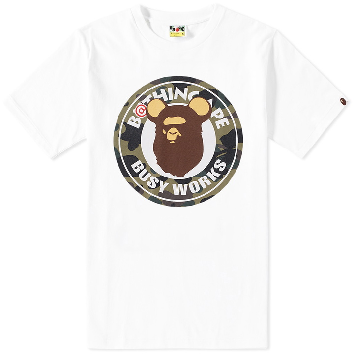 Photo: A Bathing Ape x Medicom Be@r Busy Works Tee