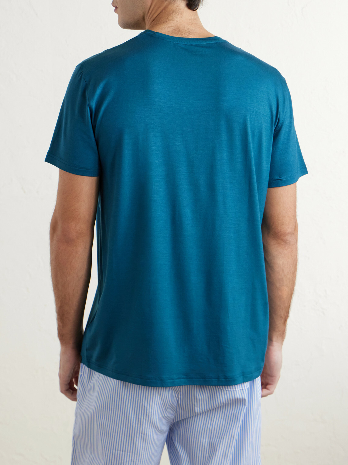 Derek Rose - Basel Stretch-Jersey T-Shirt - Blue