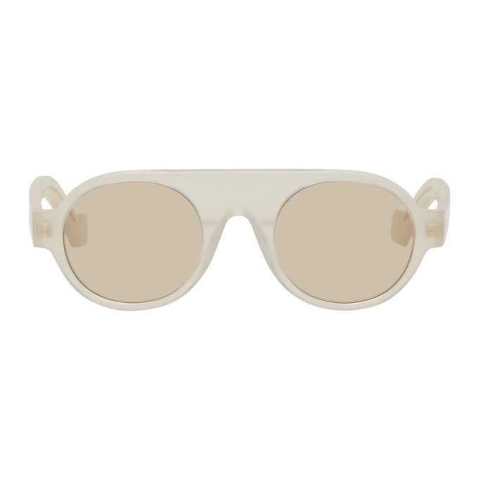 Photo: Loewe White Round Aviator Sunglasses