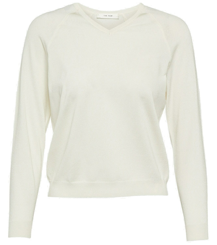 Photo: The Row Corin silk-blend top