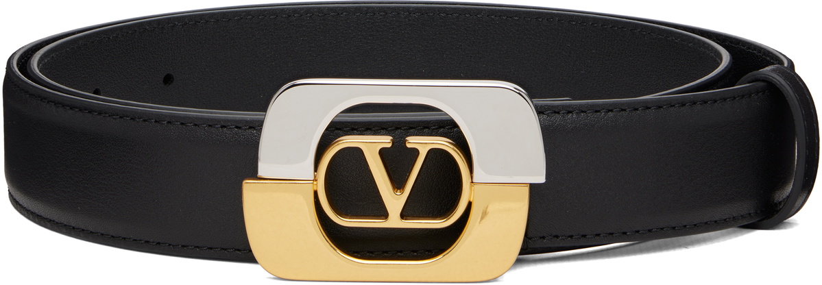 Valentino Garavani Black VLogo Signature Belt