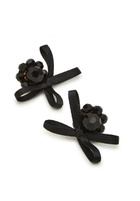Simone Rocha Petite Bow Crystal-embellished Stud Earrings - Black - One Size