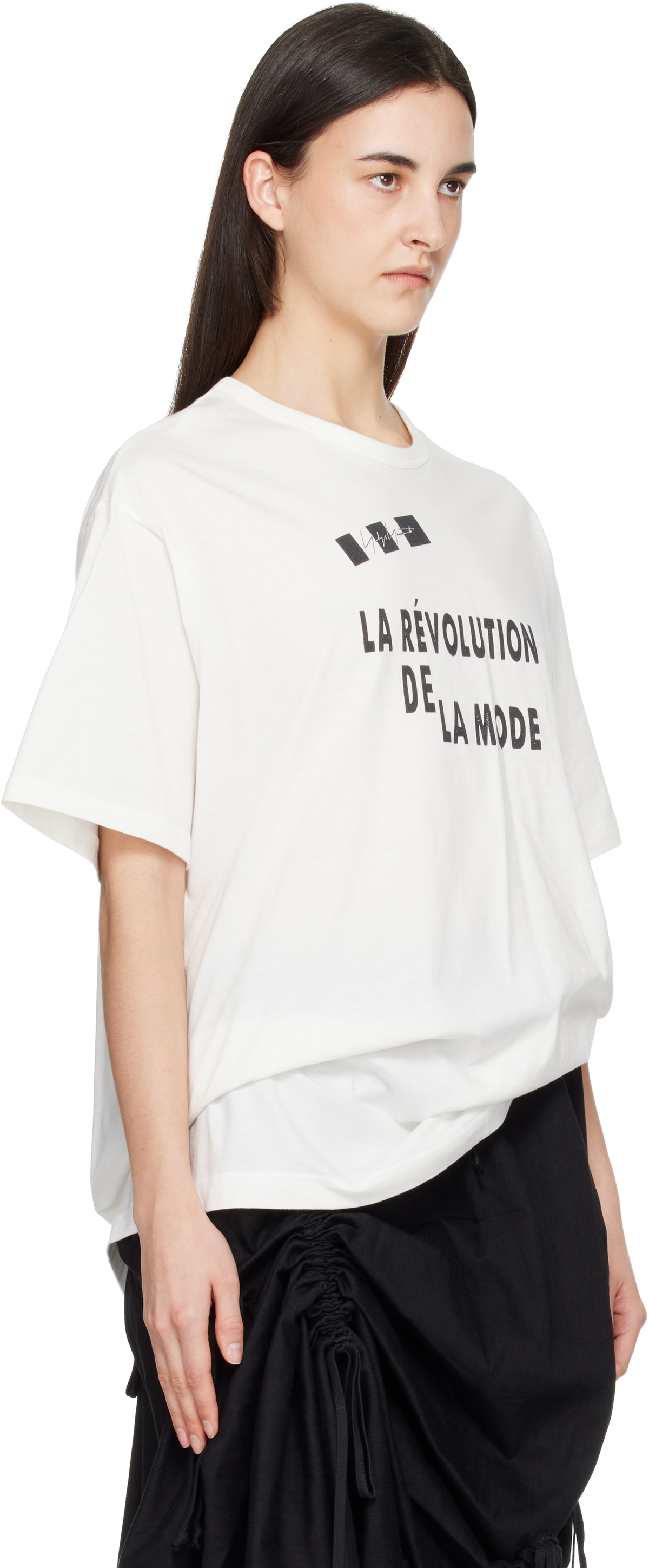 YOHJI YAMAMOTO Off-White 'La Révolution' Short Sleeve T-shirt