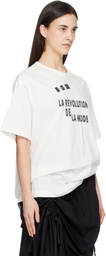 YOHJI YAMAMOTO Off-White 'La Révolution' Short Sleeve T-shirt