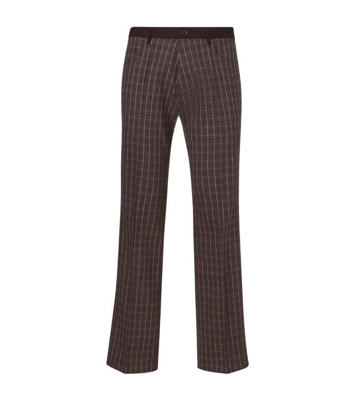 Photo: Wales Bonner Country checked linen-blend straight pants