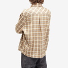 Checks Downtown Men's Flannel Overshirt in Mocha/Cream