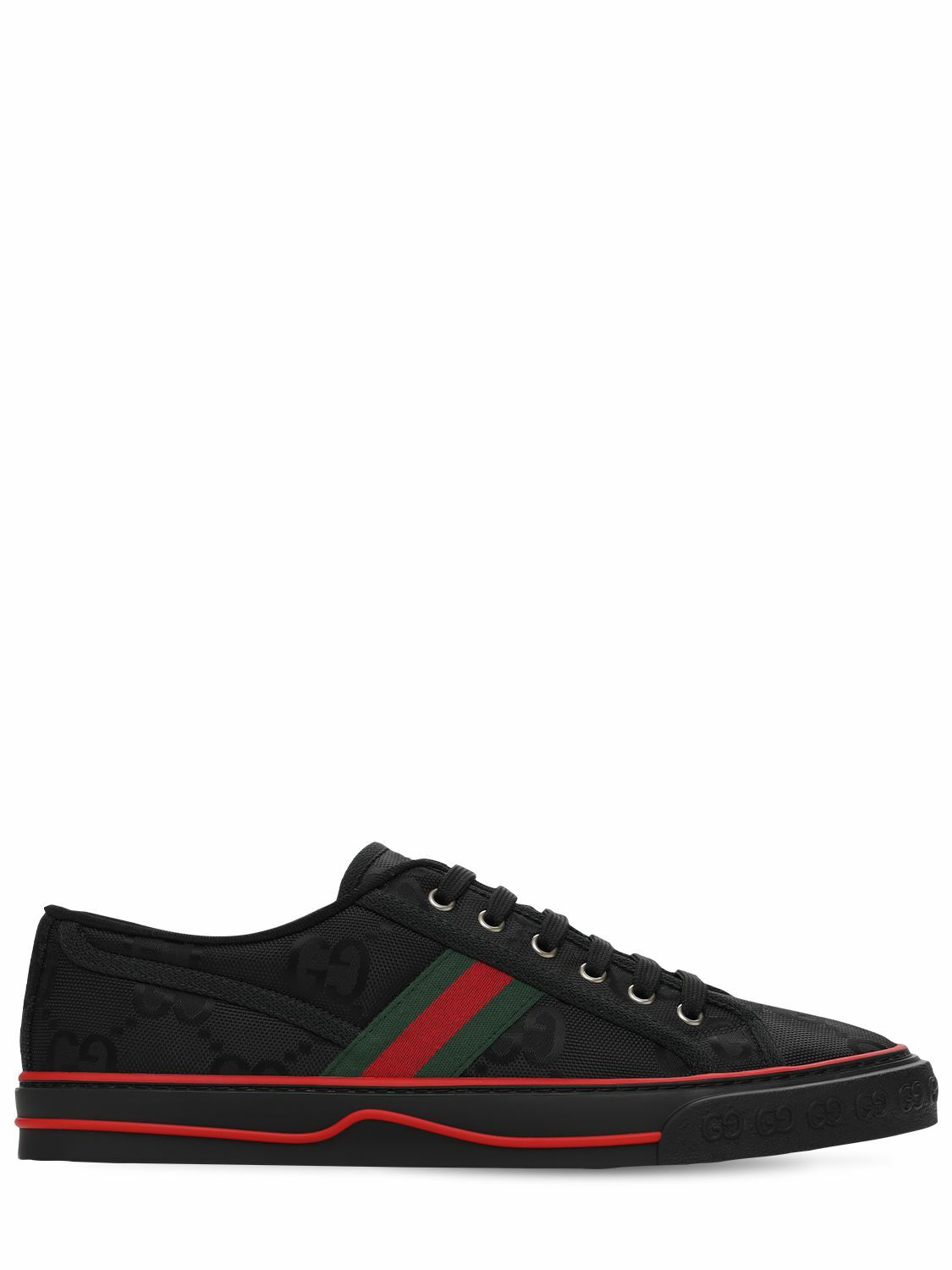 すぐ届く!【GUCCI】Off The Grid Tennis 1977 Econyl スニーカー Gucci Off The Grid Tennis 1977 Low ECONYL Dark Grey GG Blue