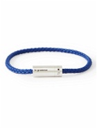 Le Gramme - 7g Braided Cord and Sterling Silver Bracelet - Blue