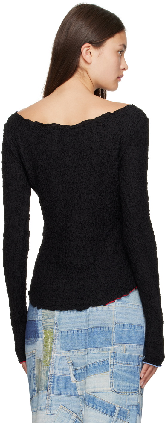★ANDERSSON BELL★ Sonya Dying Washed Cutout Cardigan atb109 ANDERSSON BELL Sonya Dyeing Washed Cut-Out Cardigan - Teal
