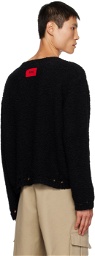 424 Black Cutout Sweater