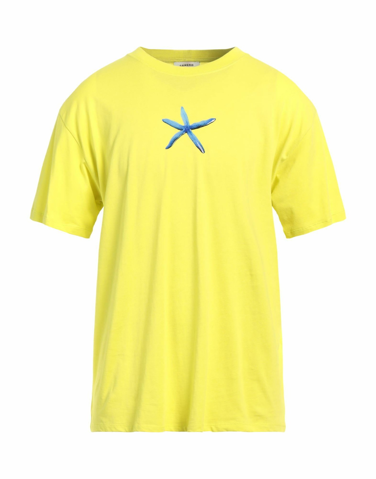Sandro Mens T-shirt Lime in Green