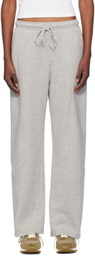 The Elder Statesman Gray Daily Wide Leg Sweatpants