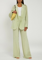Forte_forte Crinkled Satin Blazer Light Green