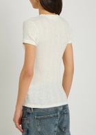 Mother The Itty Bitty Ringer Ribbed Cotton T-shirt White