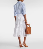 Polo Ralph Lauren Linen lace midi skirt