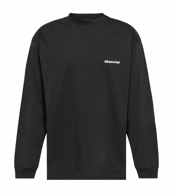 Photo: Balenciaga - Logo cotton jersey sweater