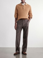 Stòffa - Straight-Leg Wool and Cashmere-Blend Flannel Trousers - Brown