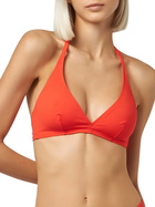MC2 Saint Barth Woman Triangle Bralette Orange Top Gaia