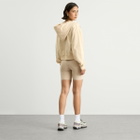 Sporty & Rich Women's Lion Health Cropped Zip Hoodie in Cream