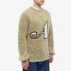 Awake NY Boucle A Crew Knit in Latte