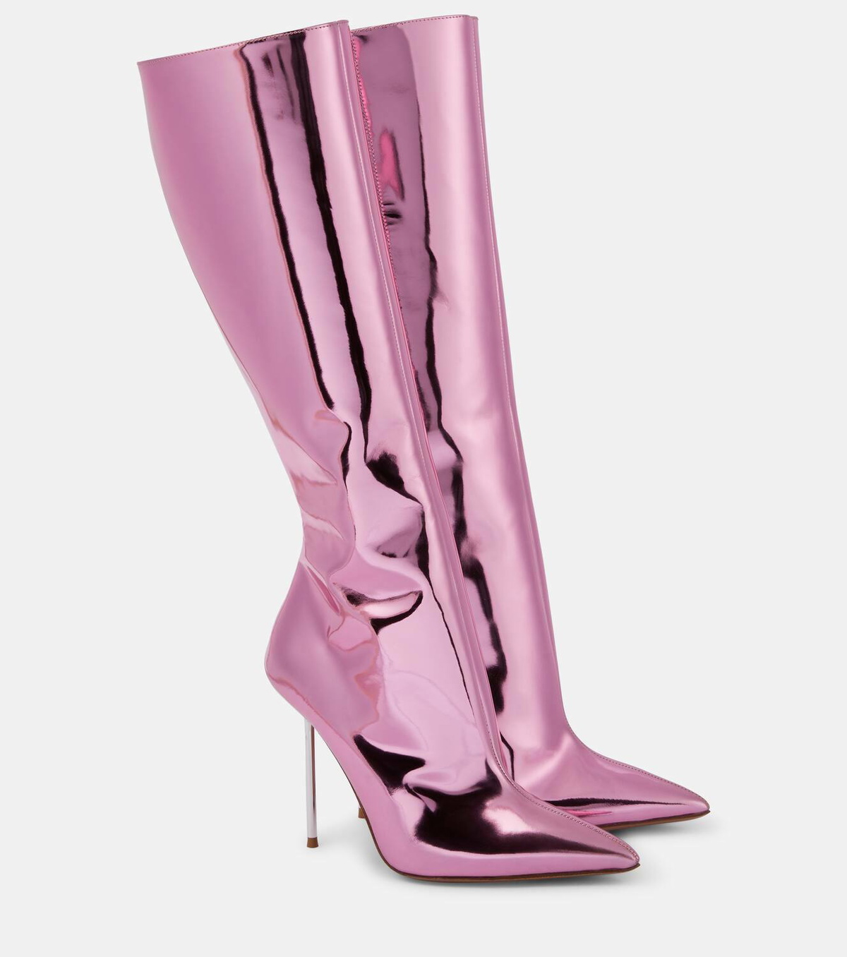 Paris Texas Lidia mirrored leather knee-high boots Paris Texas
