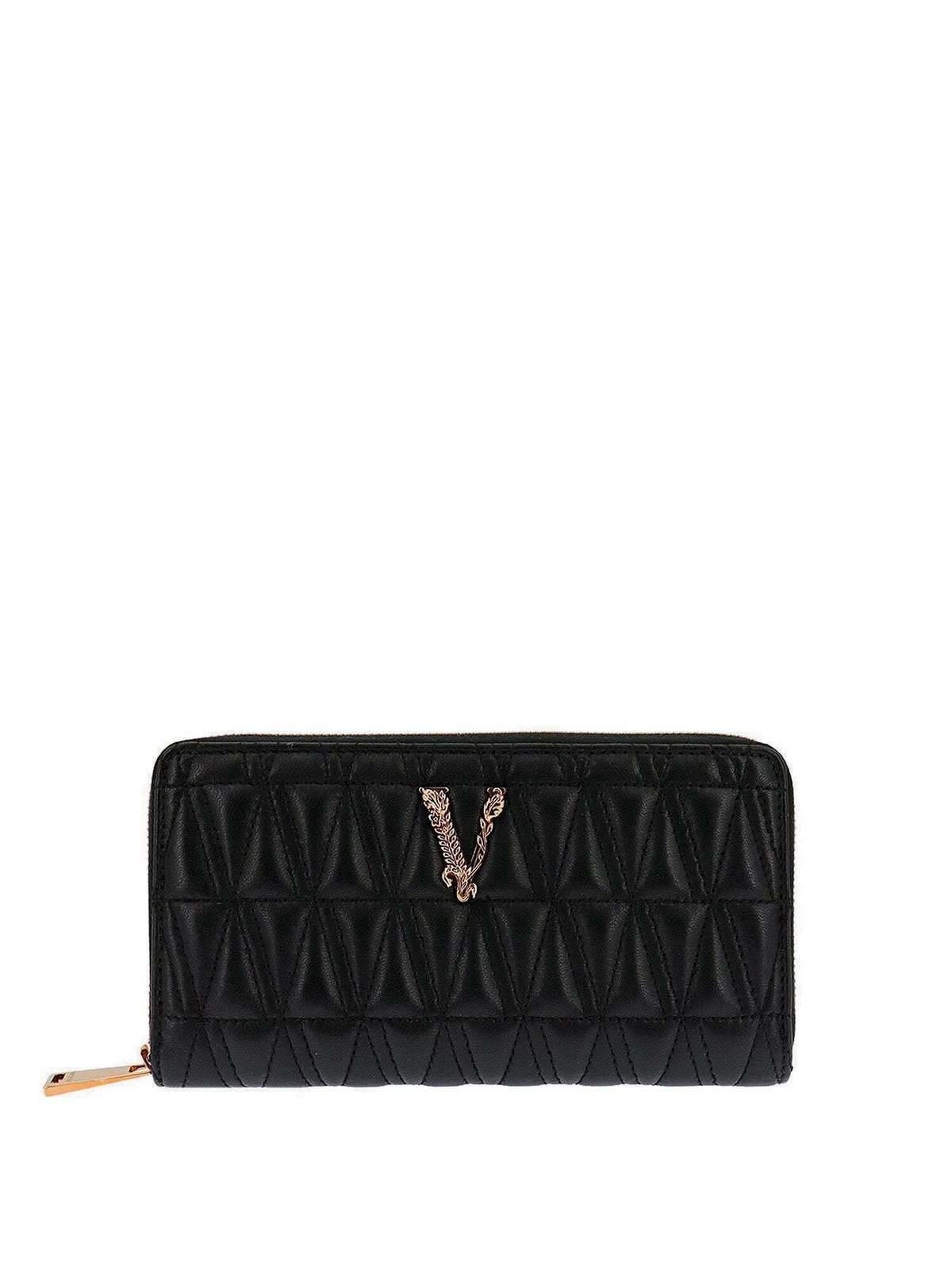 Versace Wallet Black Womens Versace