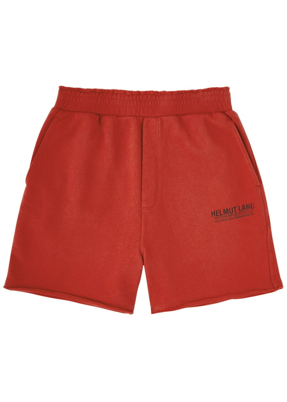 Photo: Helmut Lang Logo-print Cotton Shorts Red