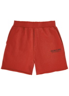 Helmut Lang Logo-print Cotton Shorts Red