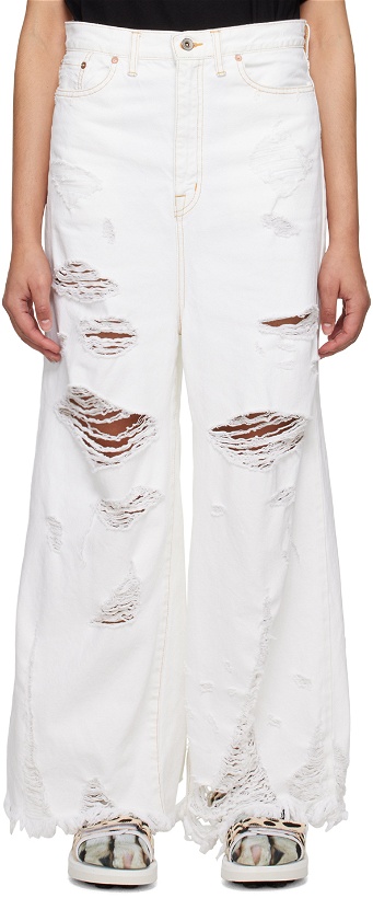 Photo: Doublet White Destroyed Jeans