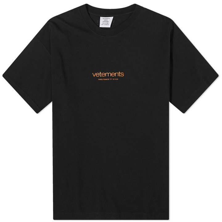 Photo: Vetements Men's Urban Logo T-Shirt in Black
