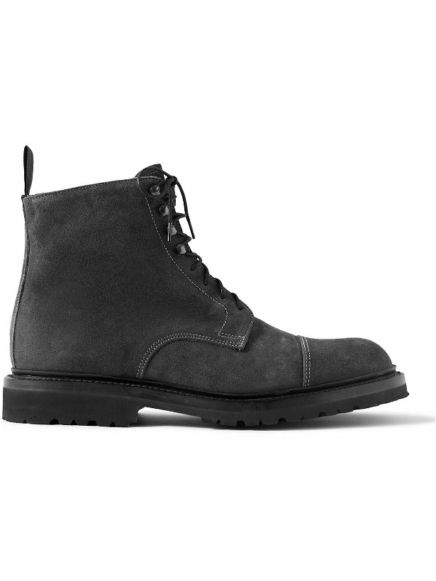 Photo: George Cleverley - Taron 2 Waxed-Suede Boots - Gray