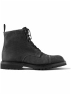 George Cleverley - Taron 2 Waxed-Suede Boots - Gray