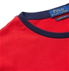 Polo Ralph Lauren - Logo-Embroidered Striped Cotton-Jersey T-Shirt - Red