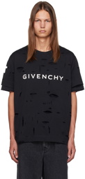 Givenchy Black Distressed T-Shirt