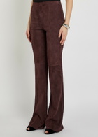 Stouls Gege Flared-leg Suede Leggings Black