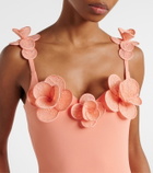 David Koma Floral-appliqué gown