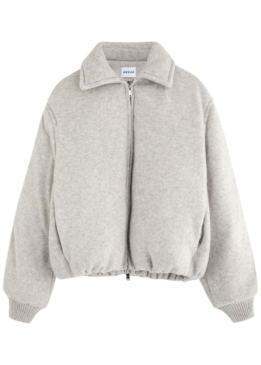 Aexae Padded Cashmere-blend Jacket Grey