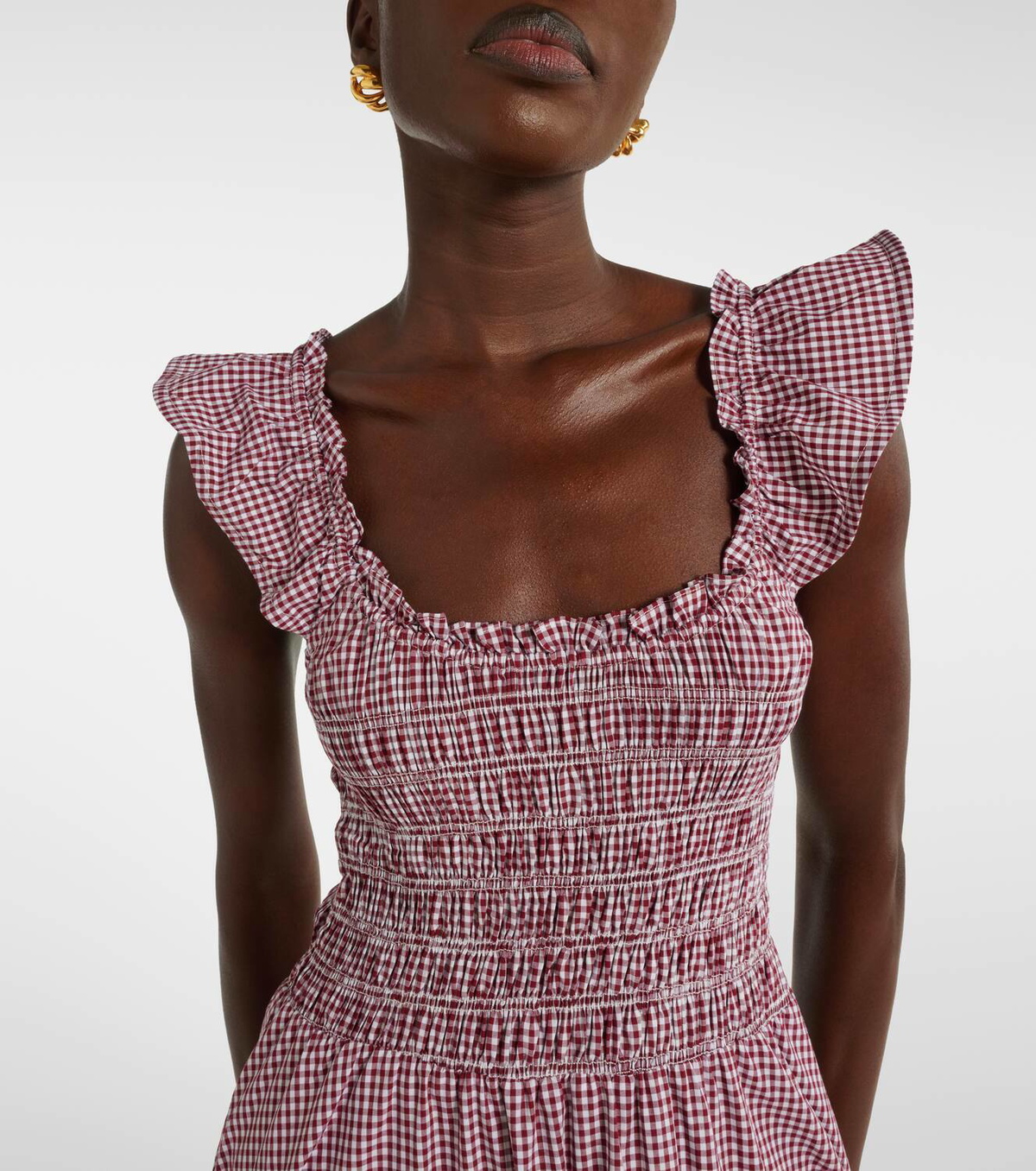 kiyah midi dress blue Mattea Velvet Midi Dress With Scarf / Chocolate | MESHKI