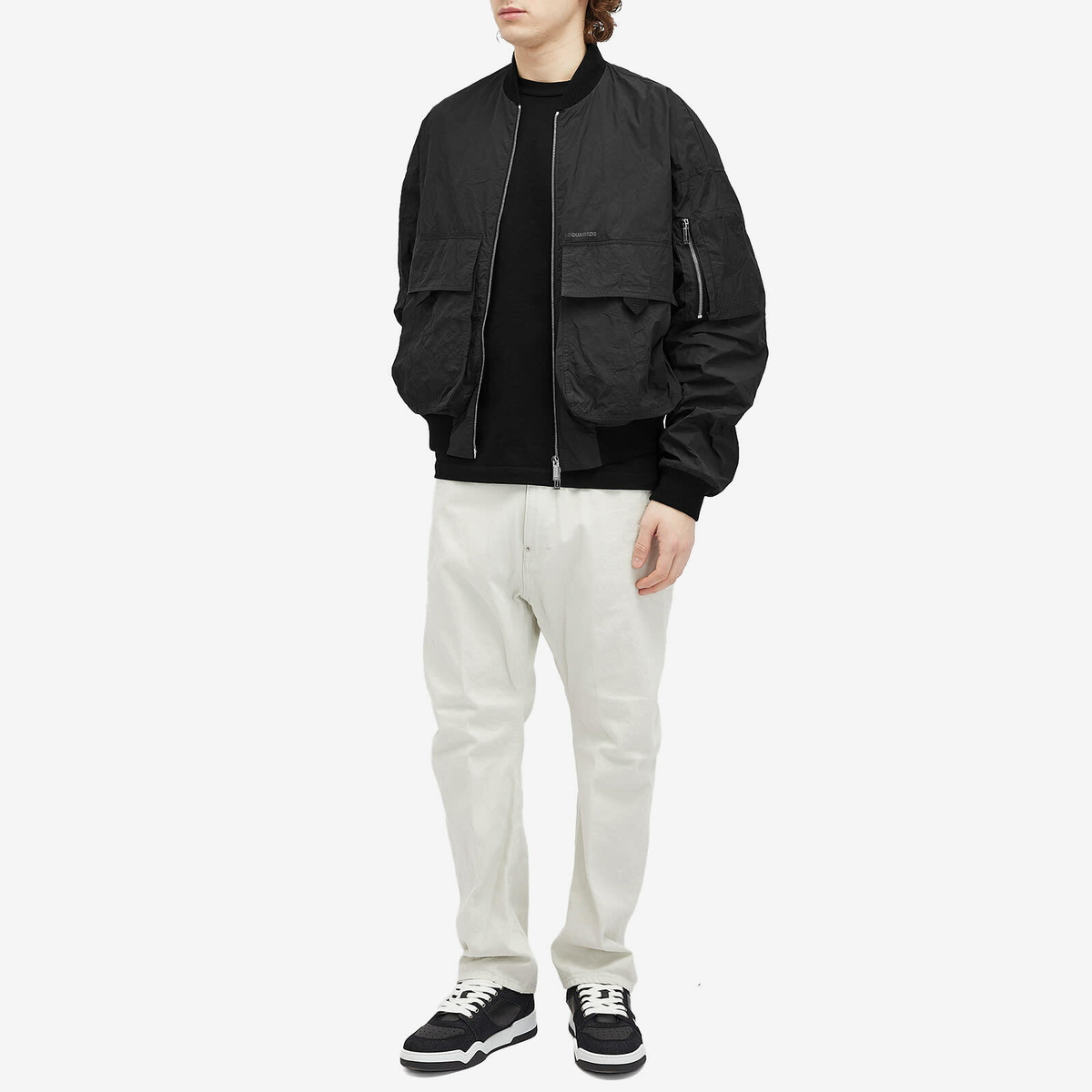 Dsquared2 Men's Superlight 80's Bomber Jacket in Black Dsquared2
